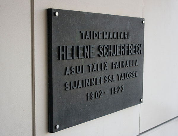 Helene Schjerfbeckin muistolaatta